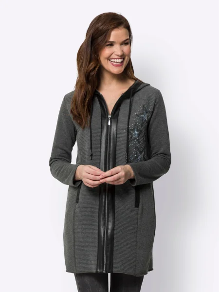 Heine Hanorac gri grafit negru