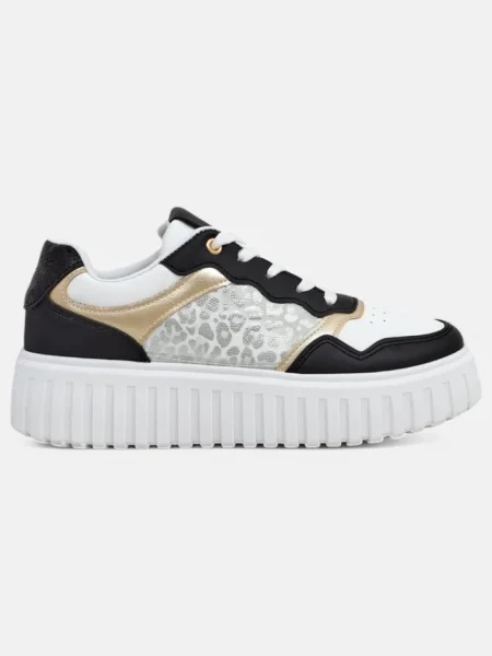 Sneakerși Resti cu platformă negru
