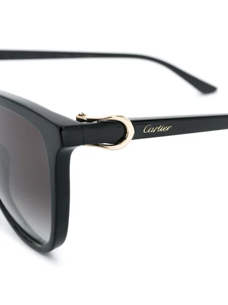 Okrugle sunčane naočale Cartier Eyewear crna