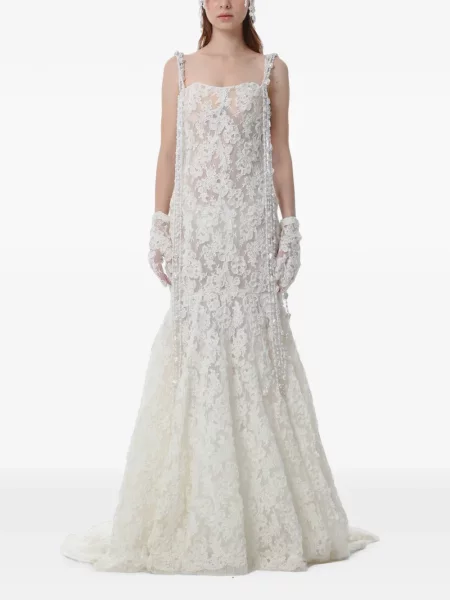 Rochie maxi Dina Melwani din dantelă