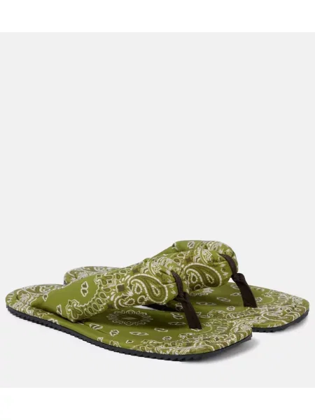 Chiloți tanga The Attico cu imagine verde