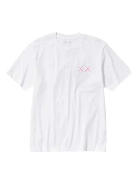 Tricou Kaws cu imagine cu decolteu rotund alb