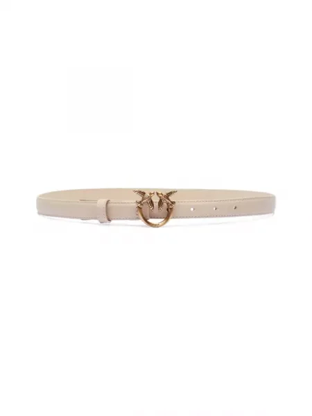Pinko De piele curea LOVE BERRY bej