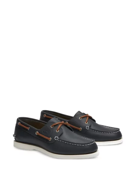 Kožne loaferice Timberland plava