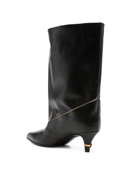 Cizme scurte Versace din piele negru