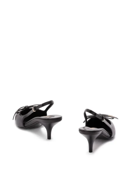 Pantofi cu toc Miu Miu cu funde slingback negru