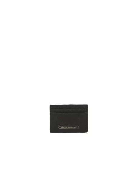 Portfel Armani Exchange skórzany czarny