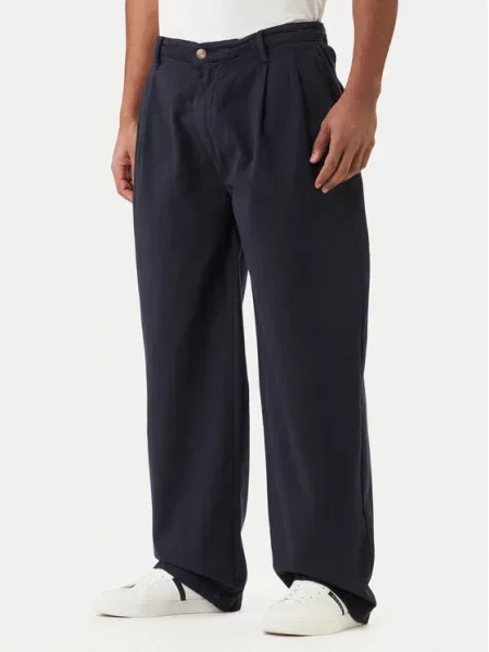 Guess Jeans Medžiaginės kelnės Tamsiai mėlyna