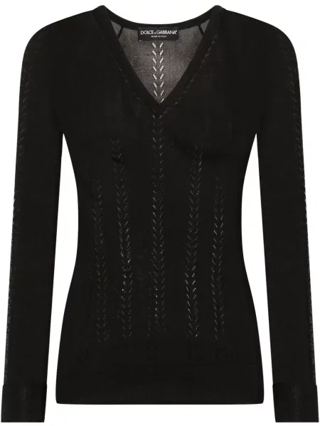 Pulover Dolce & Gabbana ajurat negru