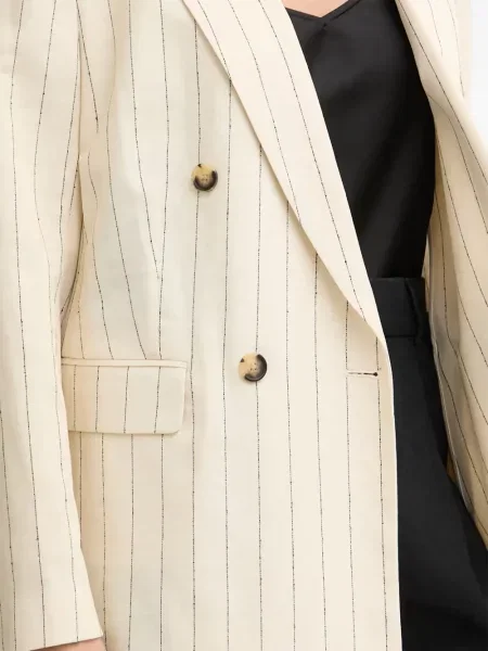 Sacou Rag & Bone cu două rânduri de nasturi alb