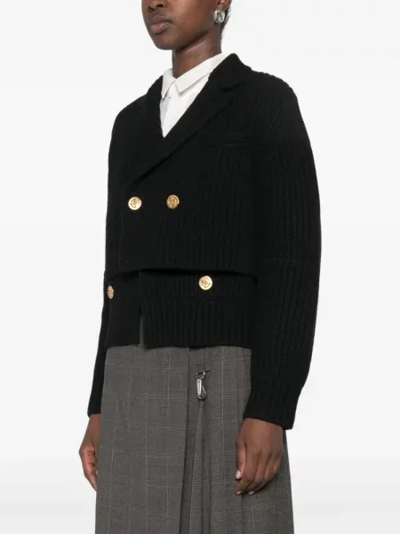 Двуредна жилетка Sacai черно