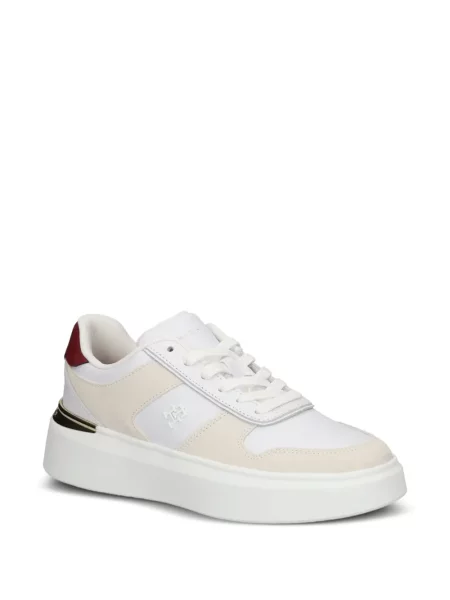 Sneakerși Tommy Hilfiger din piele cu platformă alb