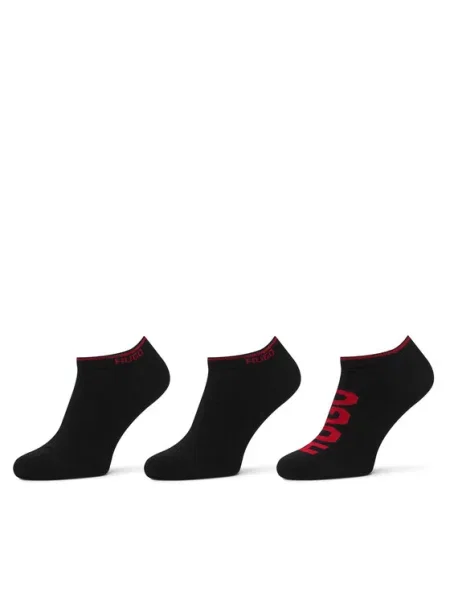 Skarpety do sneakersów z nadrukiem z logo Hugo czarne