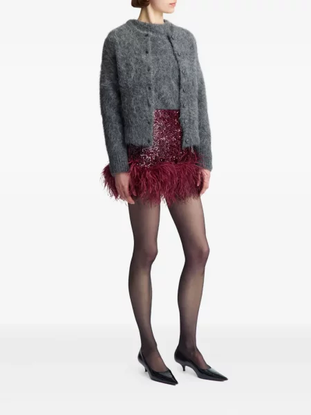 Mała mały spódnica mini 16arlington w piórka czerwona