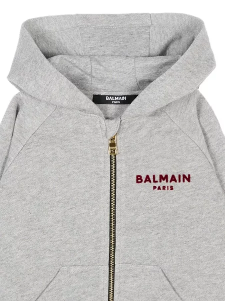 Bluza z kapturem dziecięca Balmain szara