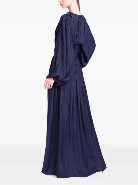 Rochie maxi Baruni cu mărgele albastru