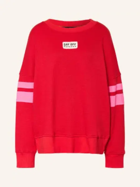 Yippie Hippie Bluza Oversize rot biała