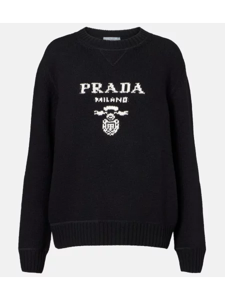 Pulover Prada de lână negru