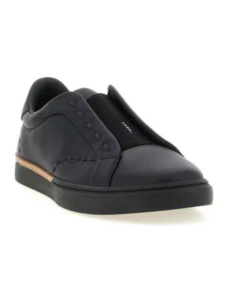 Sneakersy Fendi skórzane wsuwane czarne