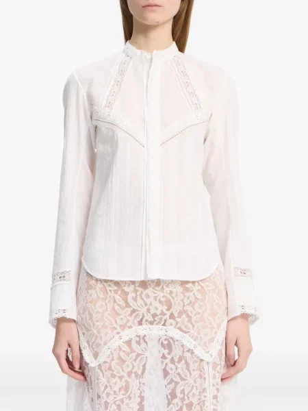 Cămașă Ann Demeulemeester din dantelă alb
