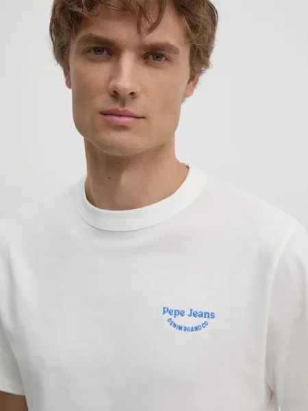 Футболка Pepe Jeans ARIS з аплікацією білий