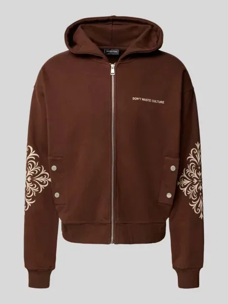 Bluza rozpinana z detalem z logo model ‘Rhegan’ Don't Waste Culture