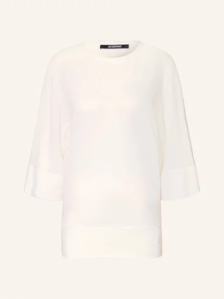 Jacquemus Svetr La Maille Mananco S Rukávy krémová
