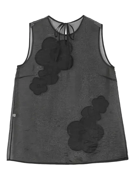 Top Cecilie Bahnsen cu model floral alb