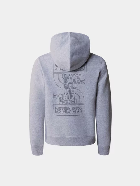 Дитяче Худі The North Face Teen New Graphic Hoodie бавовна/поліестер сірий