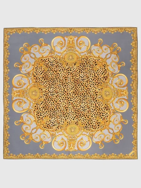 Хустка із шовку в принт Versace