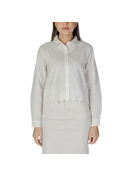 Cămașă Jacqueline De Yong scurtă alb