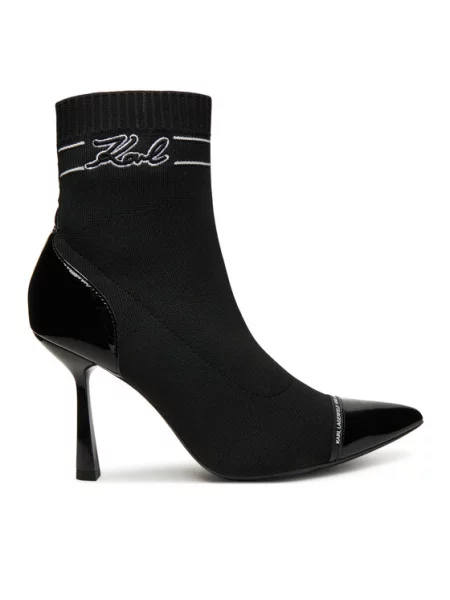 KARL LAGERFELD Škornji Pandara črna