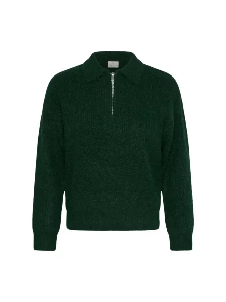 Dzianinowy sweter Kaffe zielony