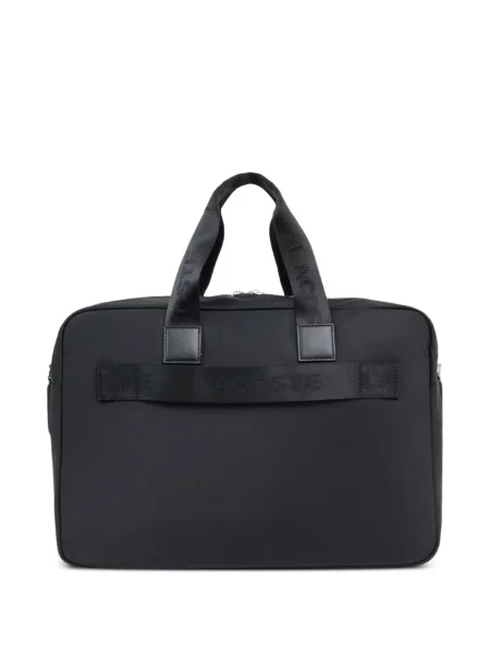 Laptoptáska Lacoste autogrammal fekete