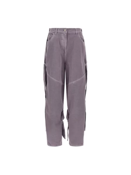 Luźne dżinsy The Attico fioletowy