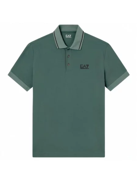 Koszulka polo o kroju regular fit z nadrukiem z logo Ea7 Emporio Armani zielona