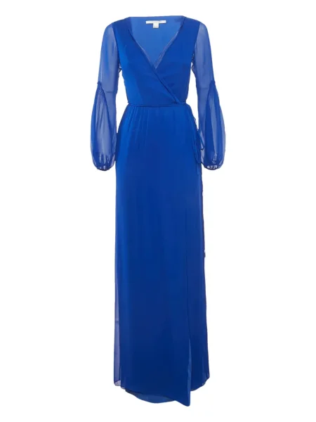 Svilena odgovarati maksi haljina Dvf Diane Von Furstenberg plava