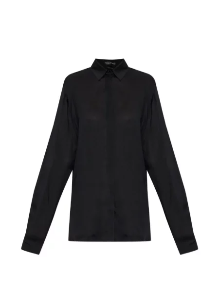 Cămașă Tom Ford de mătase negru