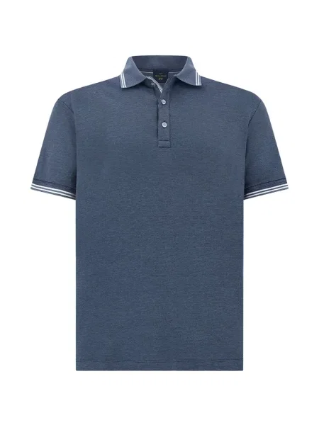 Tricou polo Paul & Shark cu dungi albastru