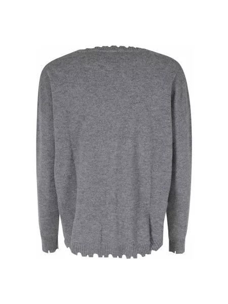Lniany sweter Kujten szary