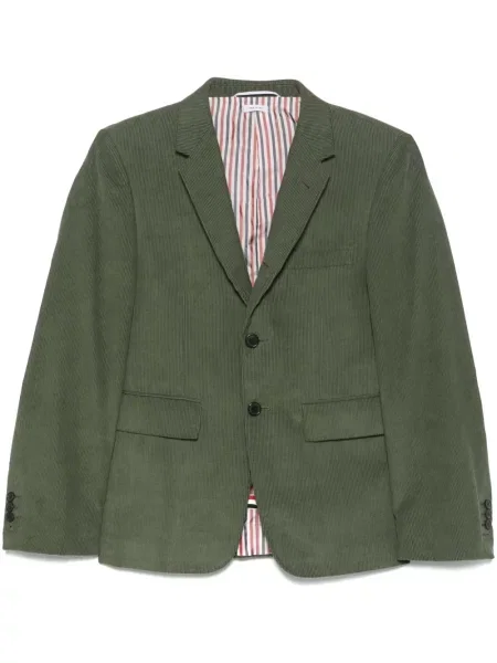 Sacou Thom Browne de catifea cord verde