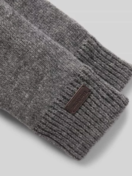 Barbour rękawiczki wełniane Carlton granatowy