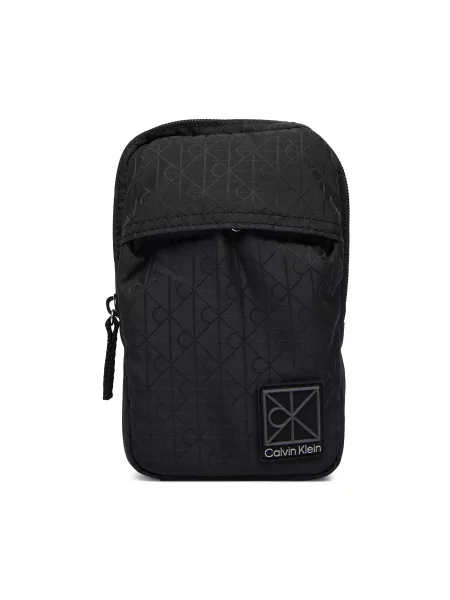 Calvin Klein Maža rankinė Utility Emblem Phone Crossbody juoda