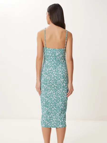 Happiness İstanbul Rochie de vară verde jad alb