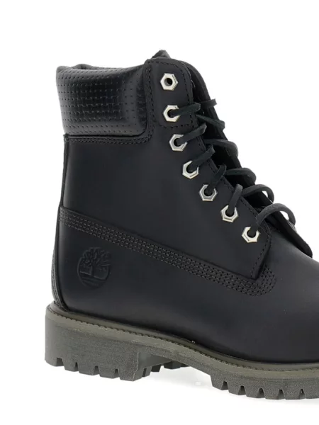 Botine Timberland cu șireturi din dantelă negru