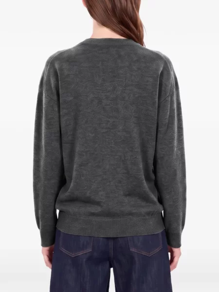 Pulover Victoria Beckham cu autograf gri