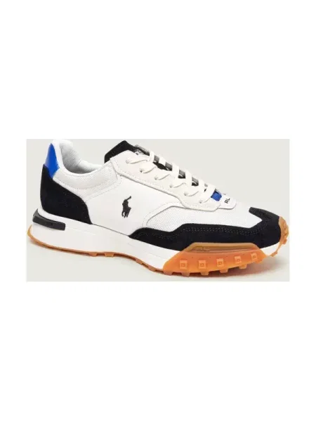 POLO RALPH LAUREN Sneakers tornacipő ELDRIDGE-SK-LTL | zamsz bőr hozzáadásával fehér