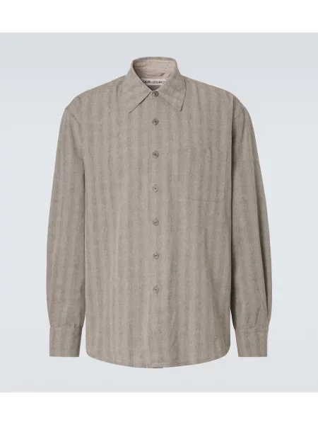 Cămașă Our Legacy de in cu dungi gri