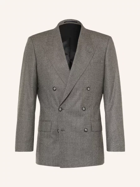 Boss Oblekové Sako Střih Extra Slim Fit dark brown hnědé