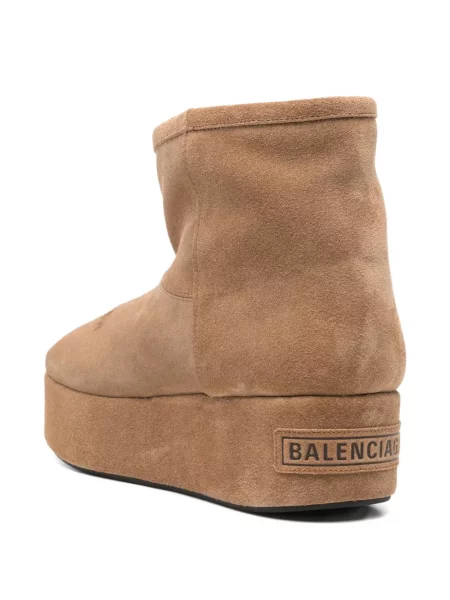 Botine Balenciaga cu platformă maro